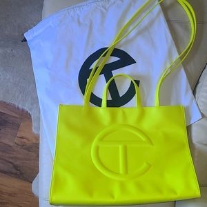 Large Shopping bag-Highlighter Yellow